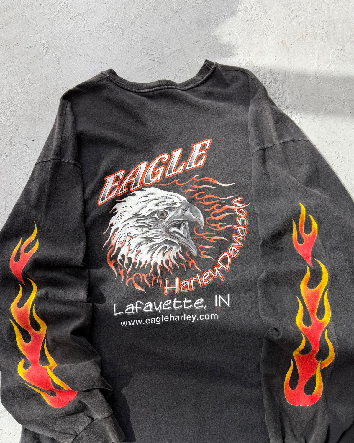 HARLEY-DAVIDSON Eagle Orange Flame L/S Tee