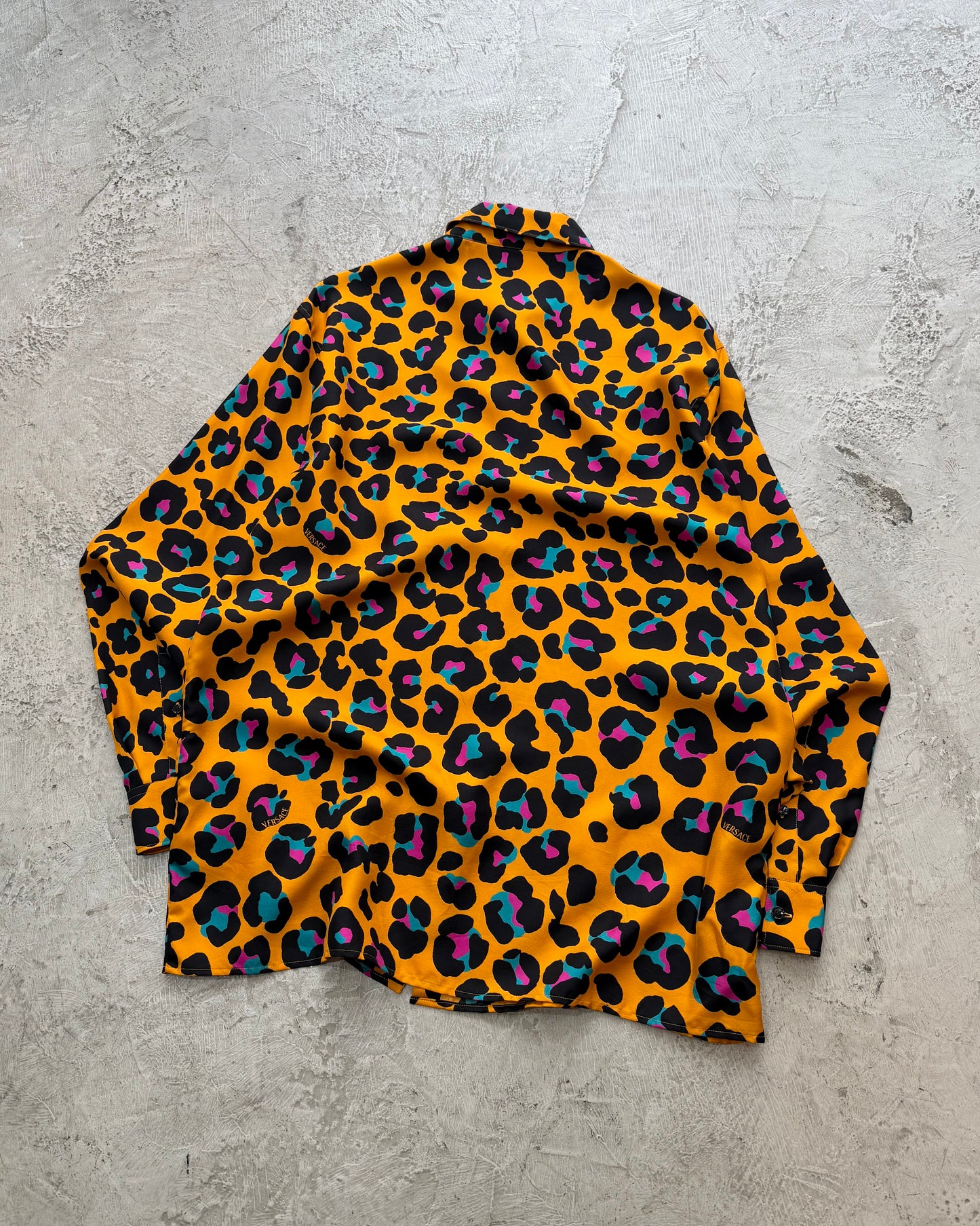VERSACE Leopard rint Silk Shirt