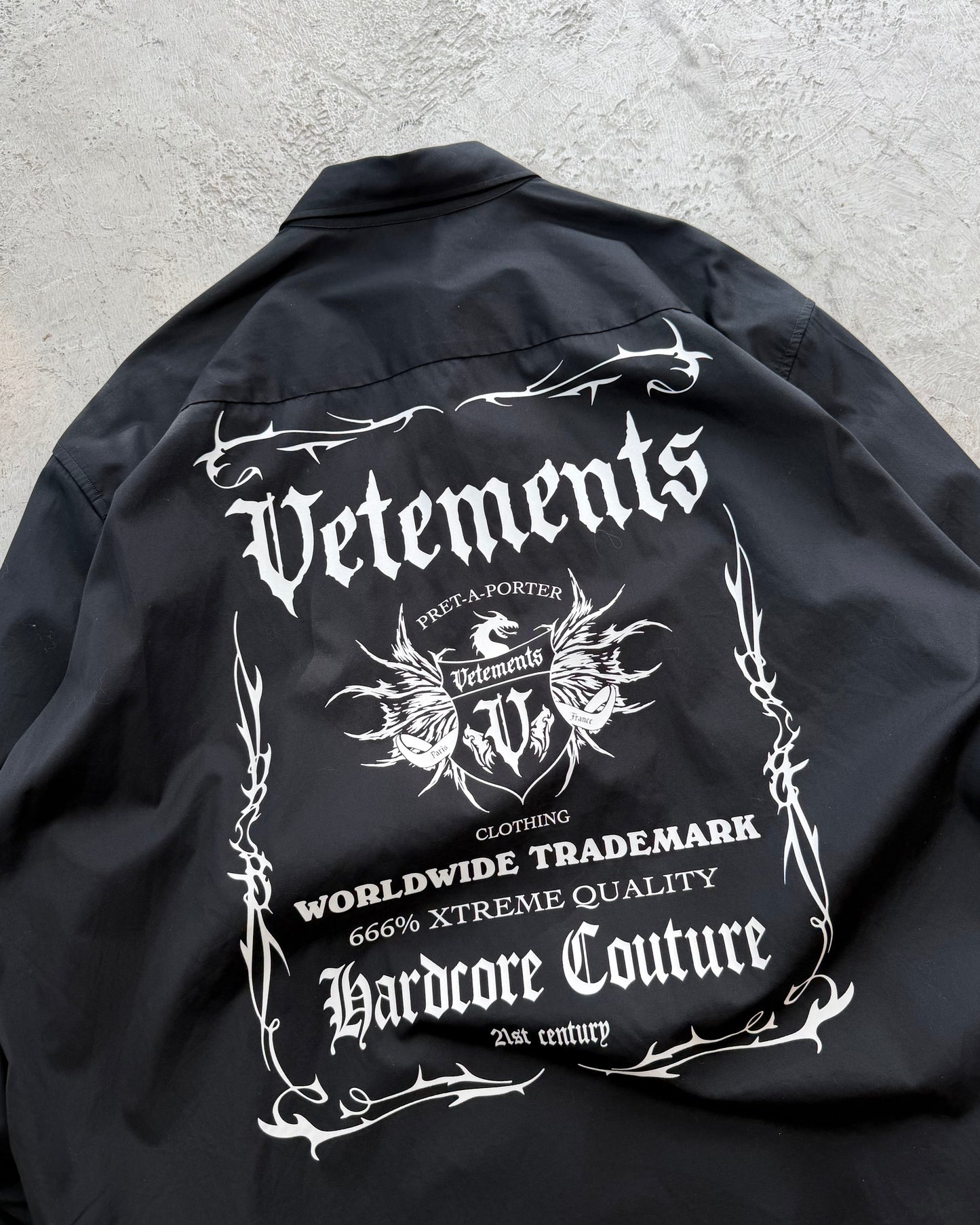 VETEMENTS Hardcore Couture Printed L/S Shirt