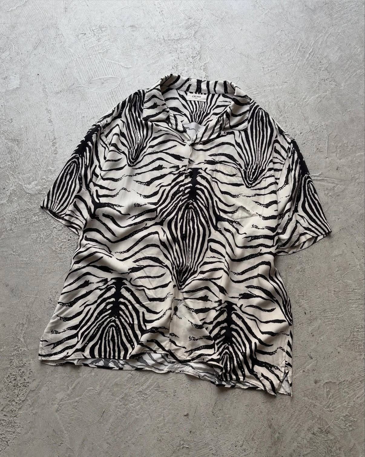 CELINE Zebra Print Loose Shirt