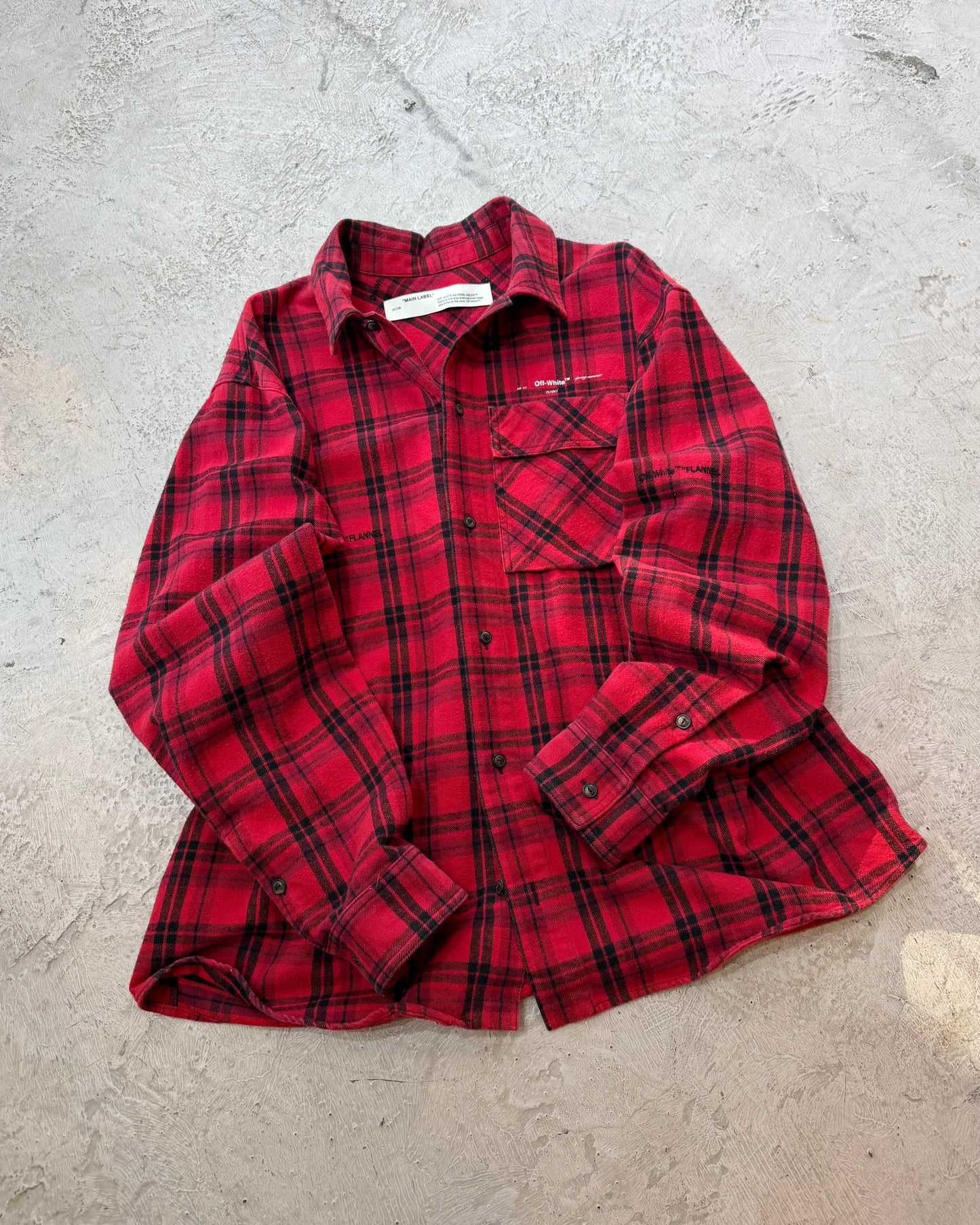 Off-White Check Arrow Flannel Shirt