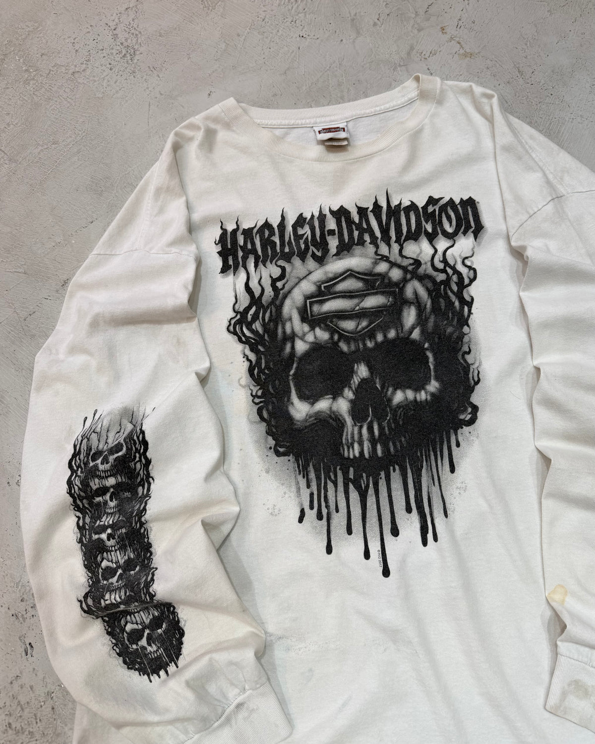 Harley-Davidson Custom Skull Graphic L/S Tee