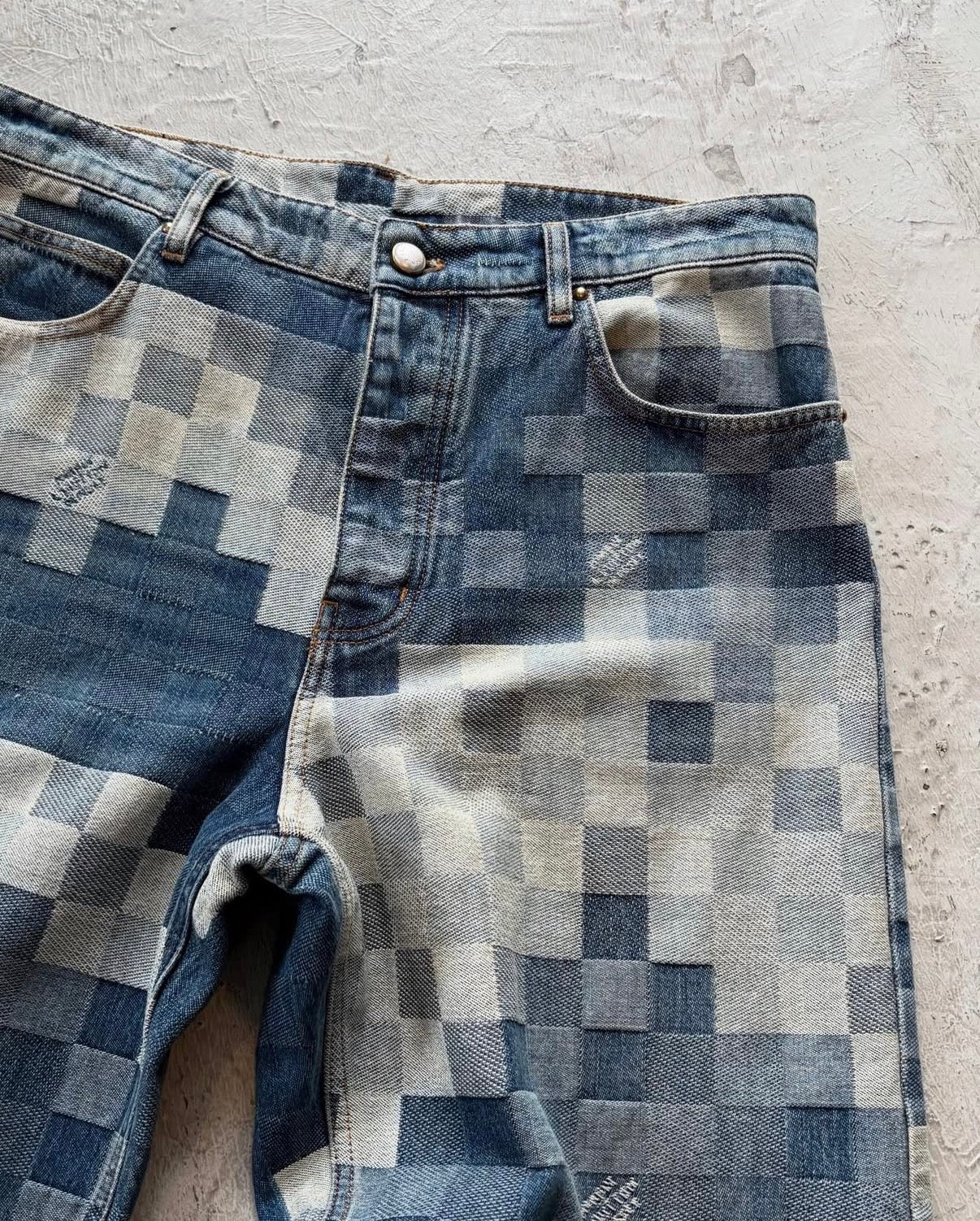 LOUIS VUITTON Damier Denim Skate Pants