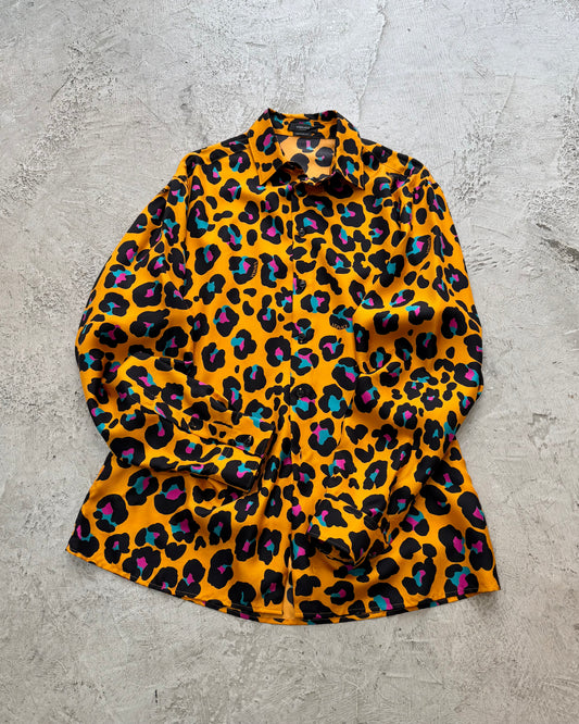 VERSACE Leopard rint Silk Shirt
