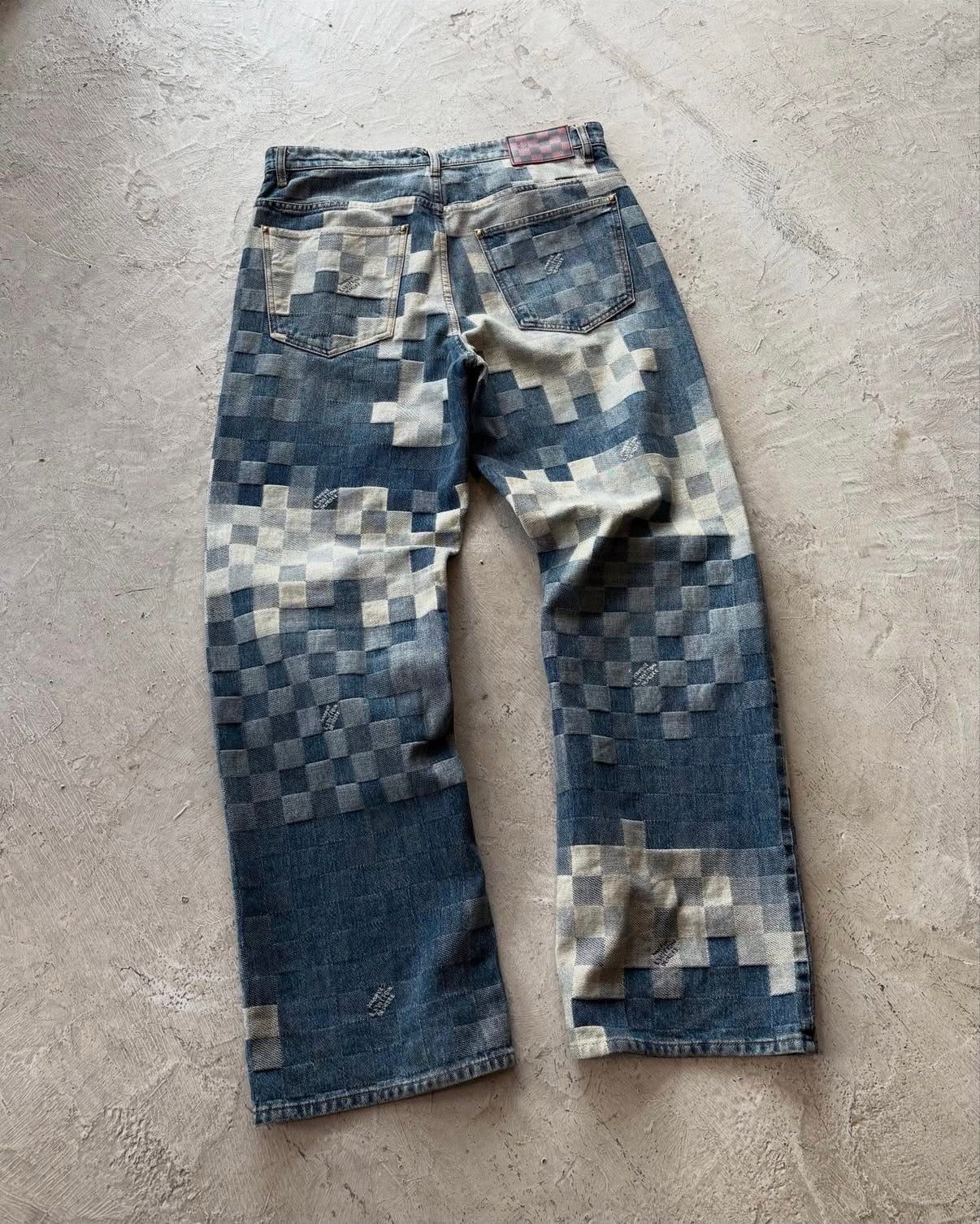 LOUIS VUITTON Damier Denim Skate Pants