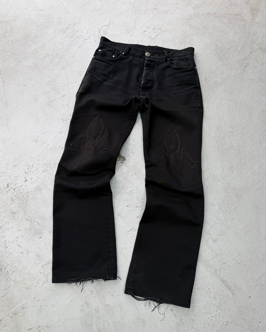 CHROME HEARTS Fleur Knee Denim Pants