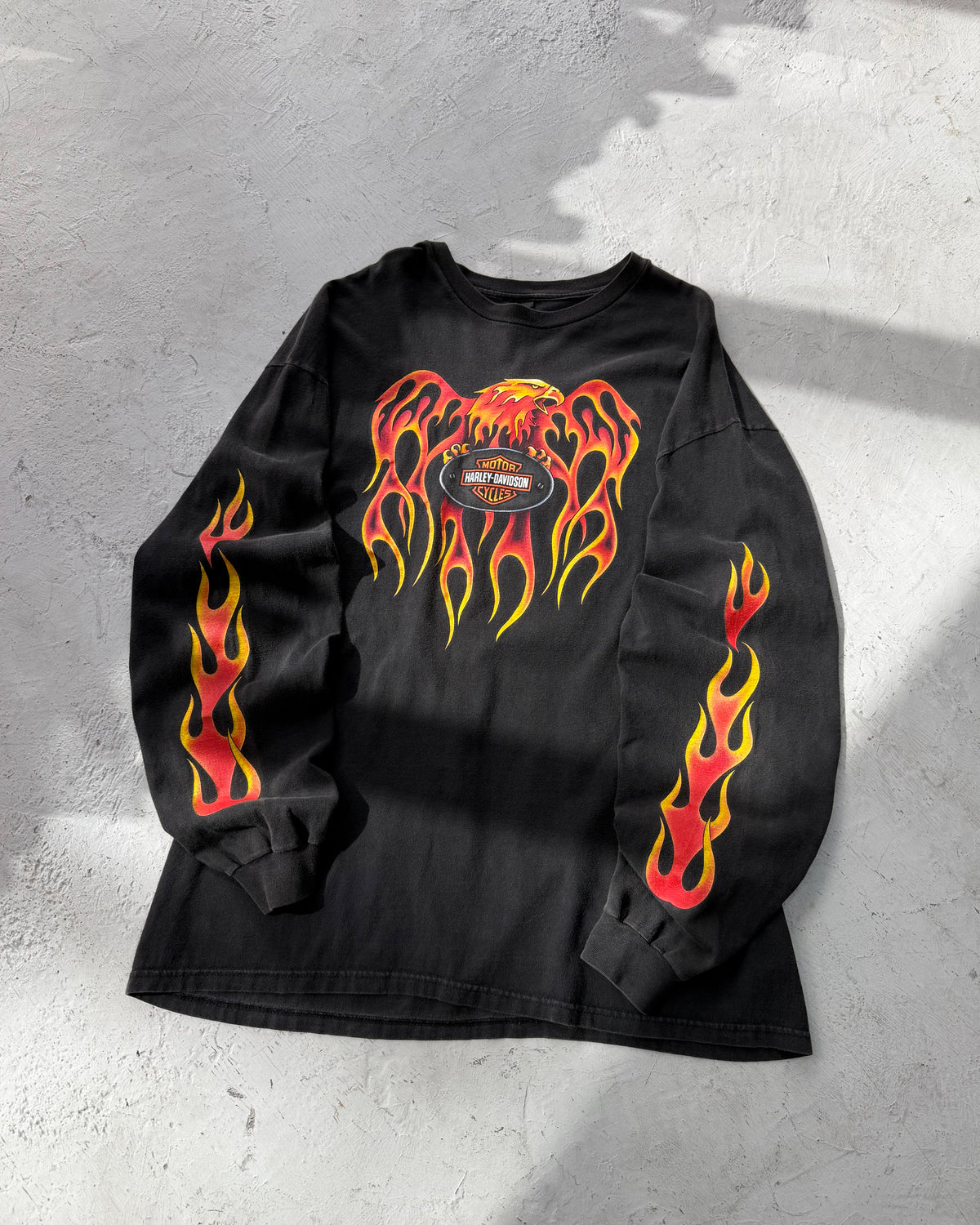 HARLEY-DAVIDSON Eagle Orange Flame L/S Tee