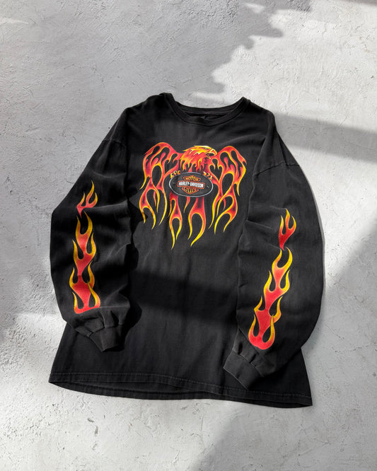 HARLEY-DAVIDSON Eagle Orange Flame L/S Tee