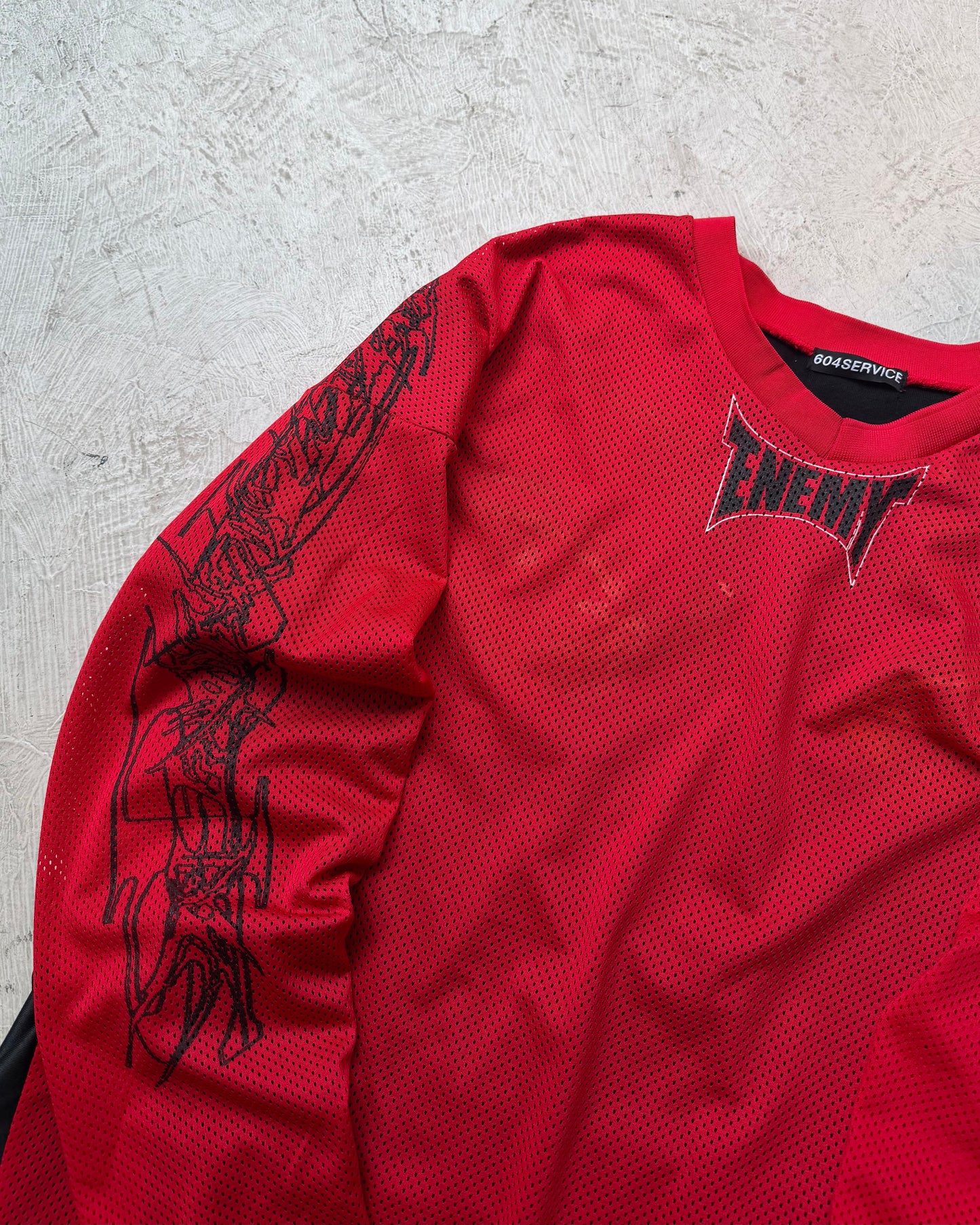 604SERVICE Mesh Logo L/S Tee