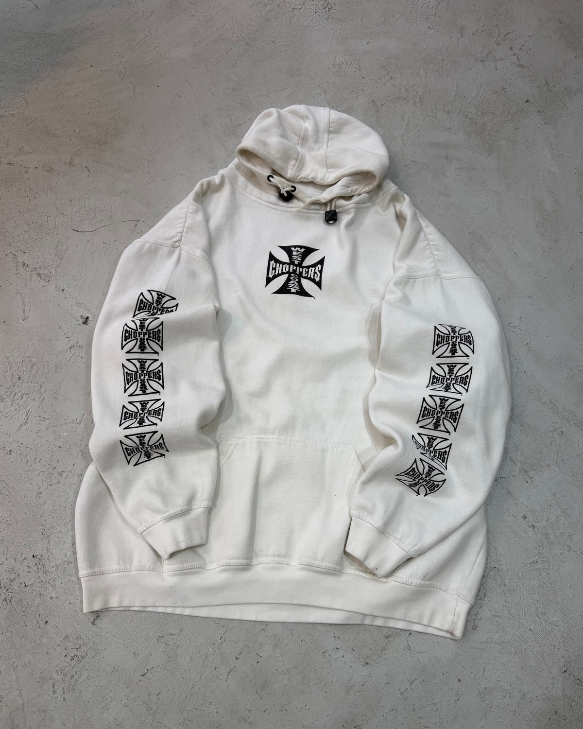 WEST COAST CHOPPERS IRON Cross Logo Hoodie