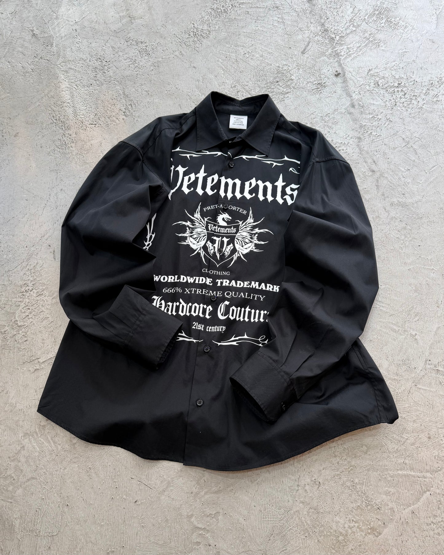 VETEMENTS Hardcore Couture Printed L/S Shirt