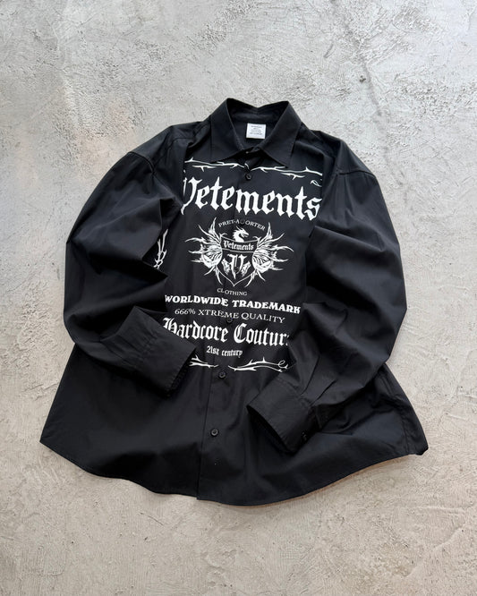 VETEMENTS Hardcore Couture Printed L/S Shirt