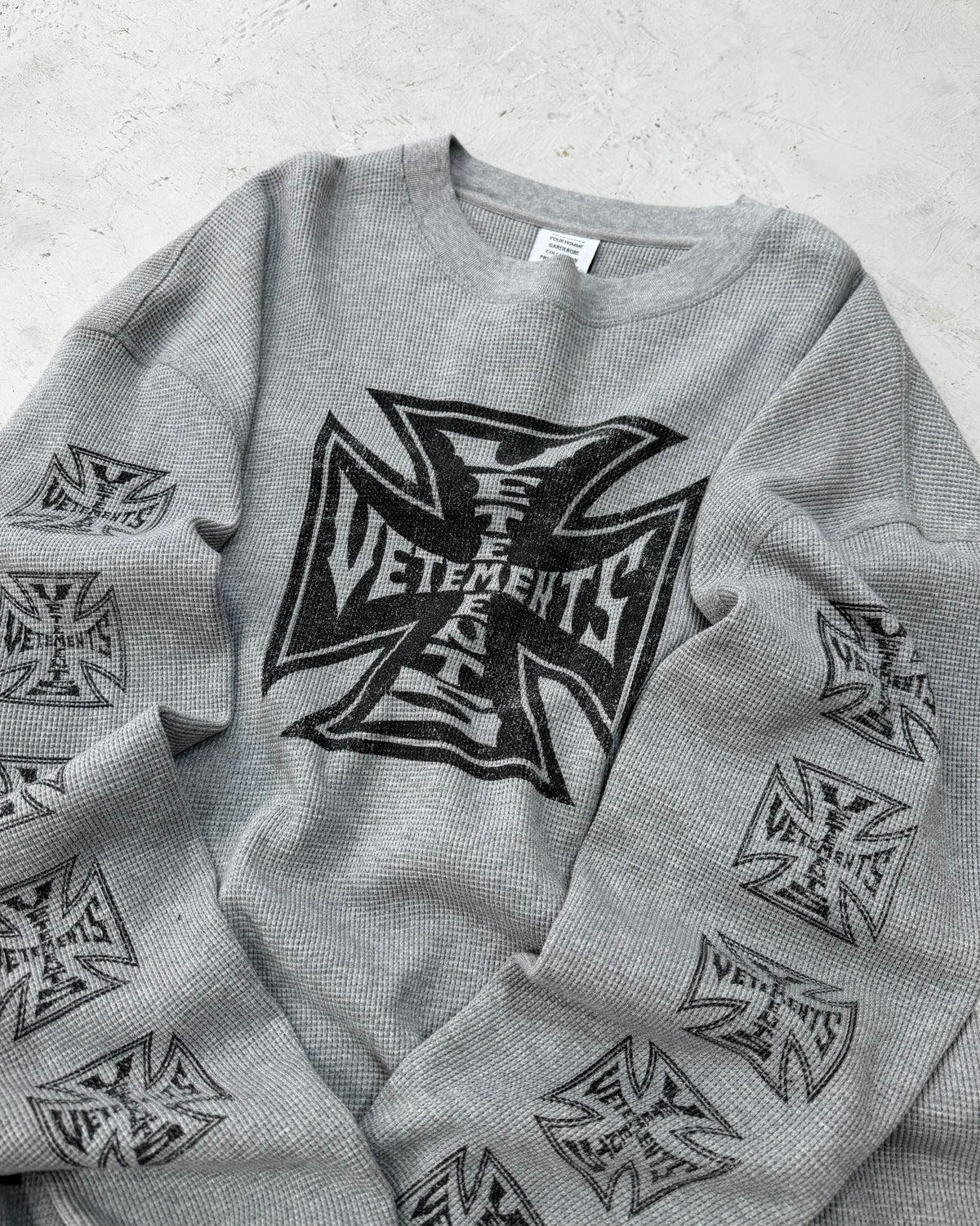 VETEMENTS Biker Cross Waffle L/S Tee