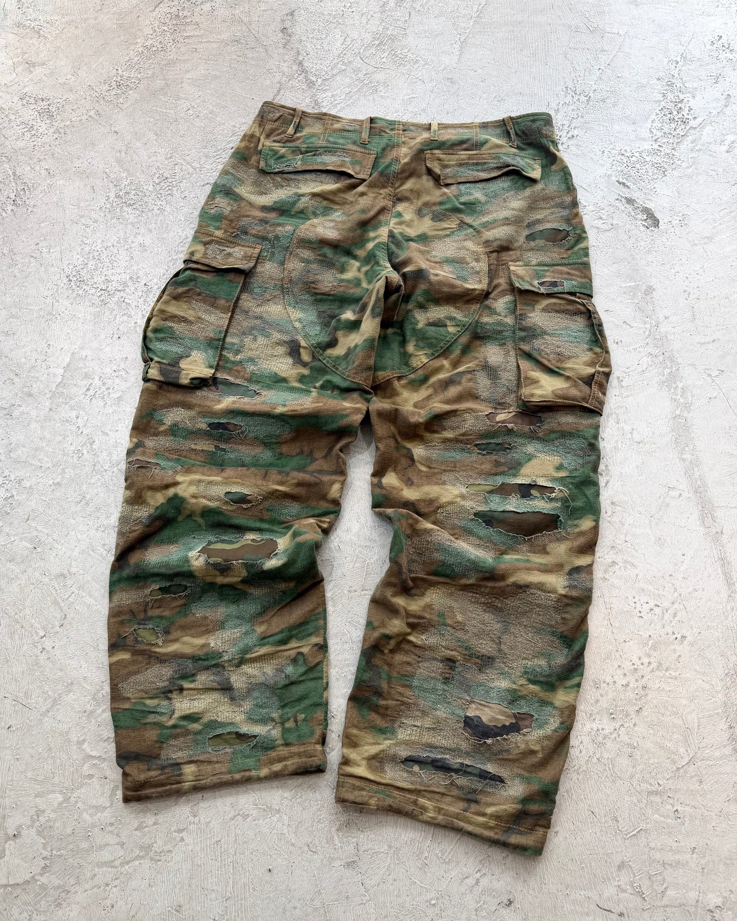 GIVENCHY Distressed Camouflage-Print  Cargo Pants