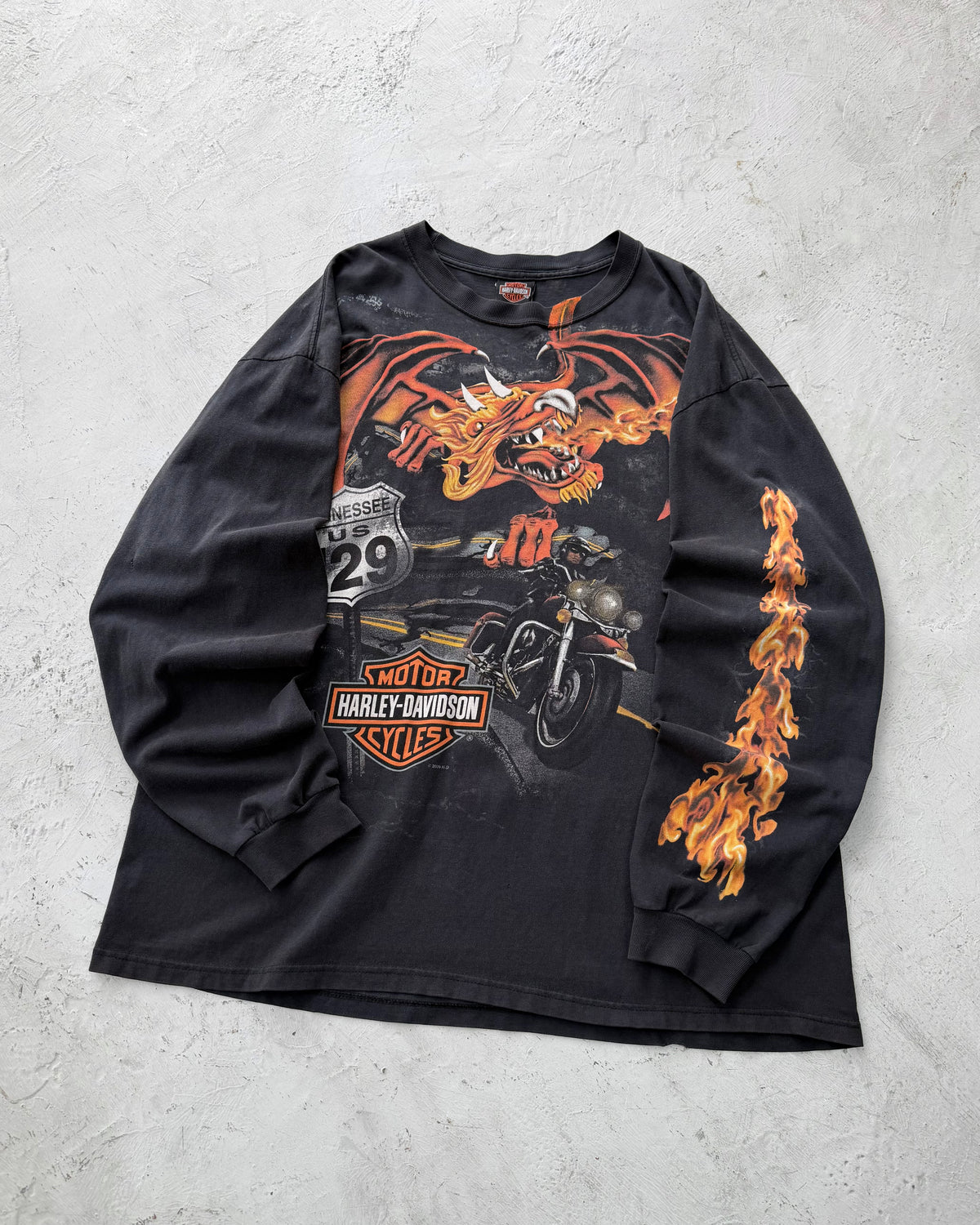 Harley-Davidson Dragon Print AOP L/S Tee