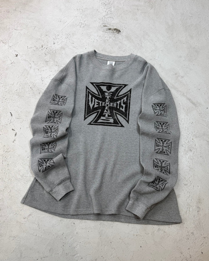 VETEMENTS Biker Cross Waffle L/S Tee
