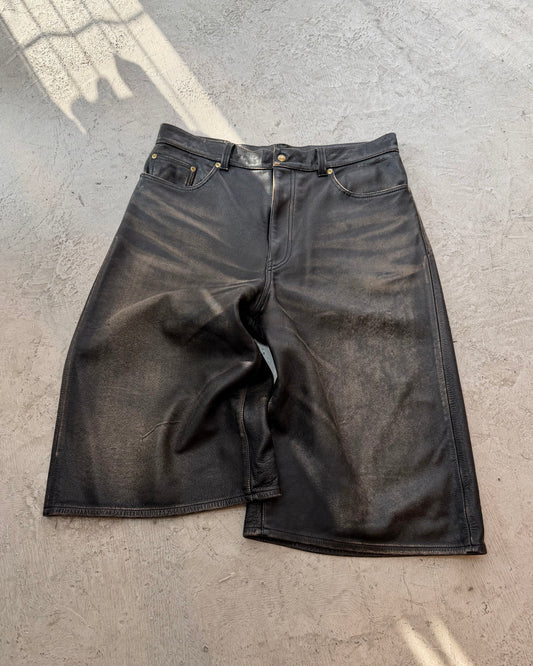 KAMIYA Leather Bermuda Pants