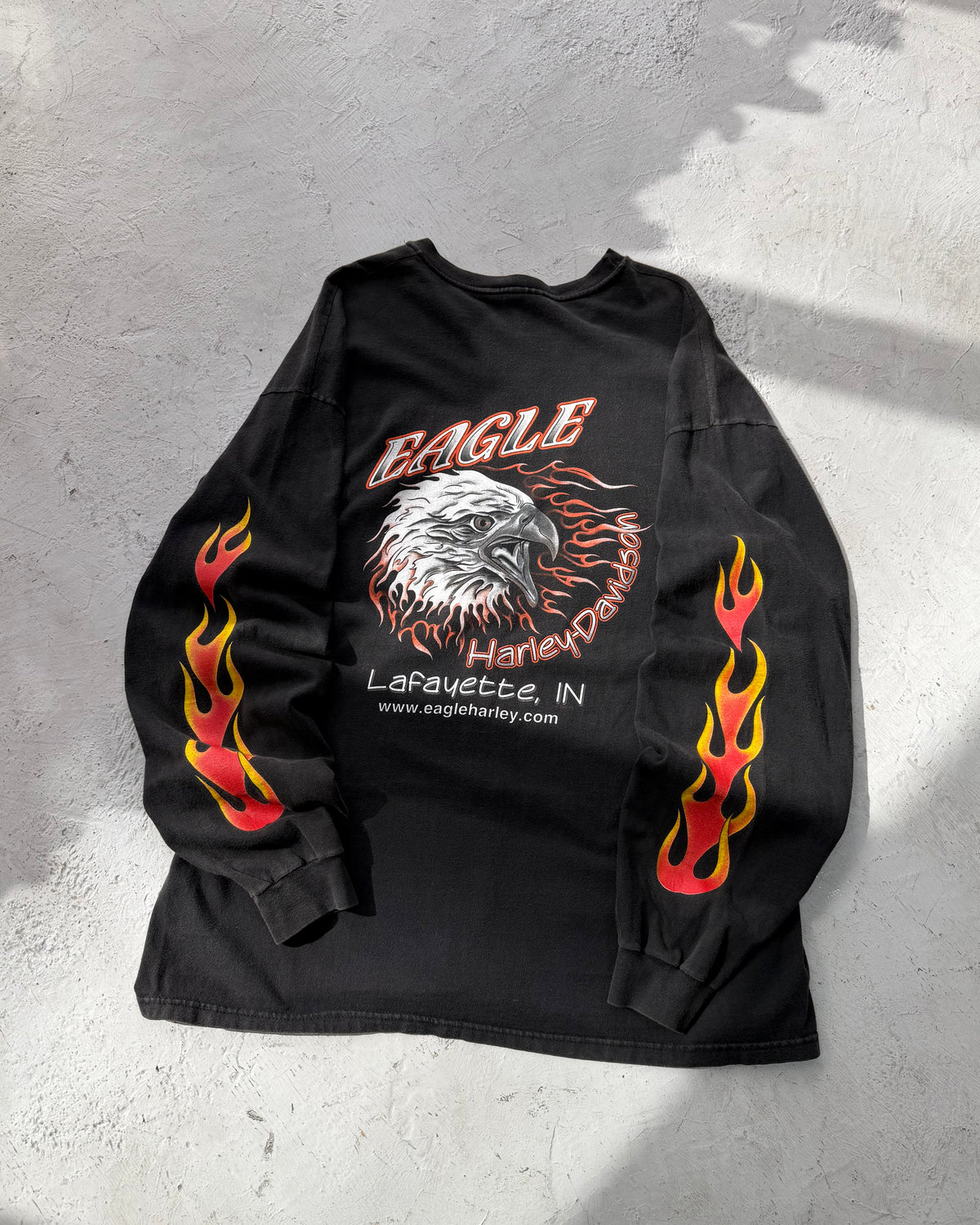 HARLEY-DAVIDSON Eagle Orange Flame L/S Tee