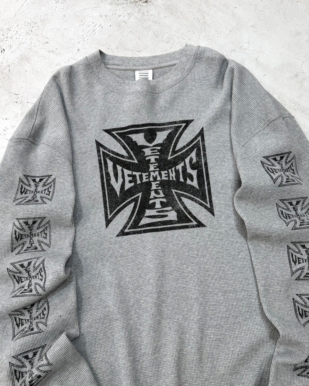 VETEMENTS Biker Cross Waffle L/S Tee