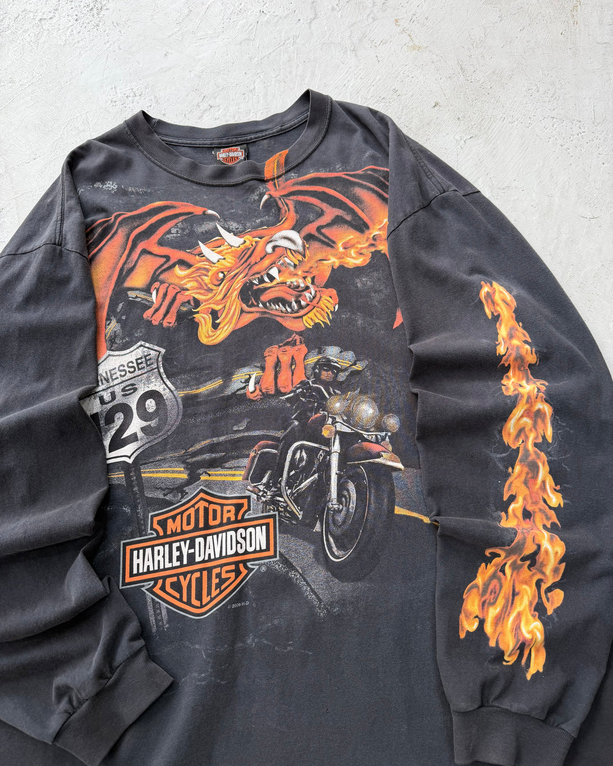 Harley-Davidson Dragon Print AOP L/S Tee