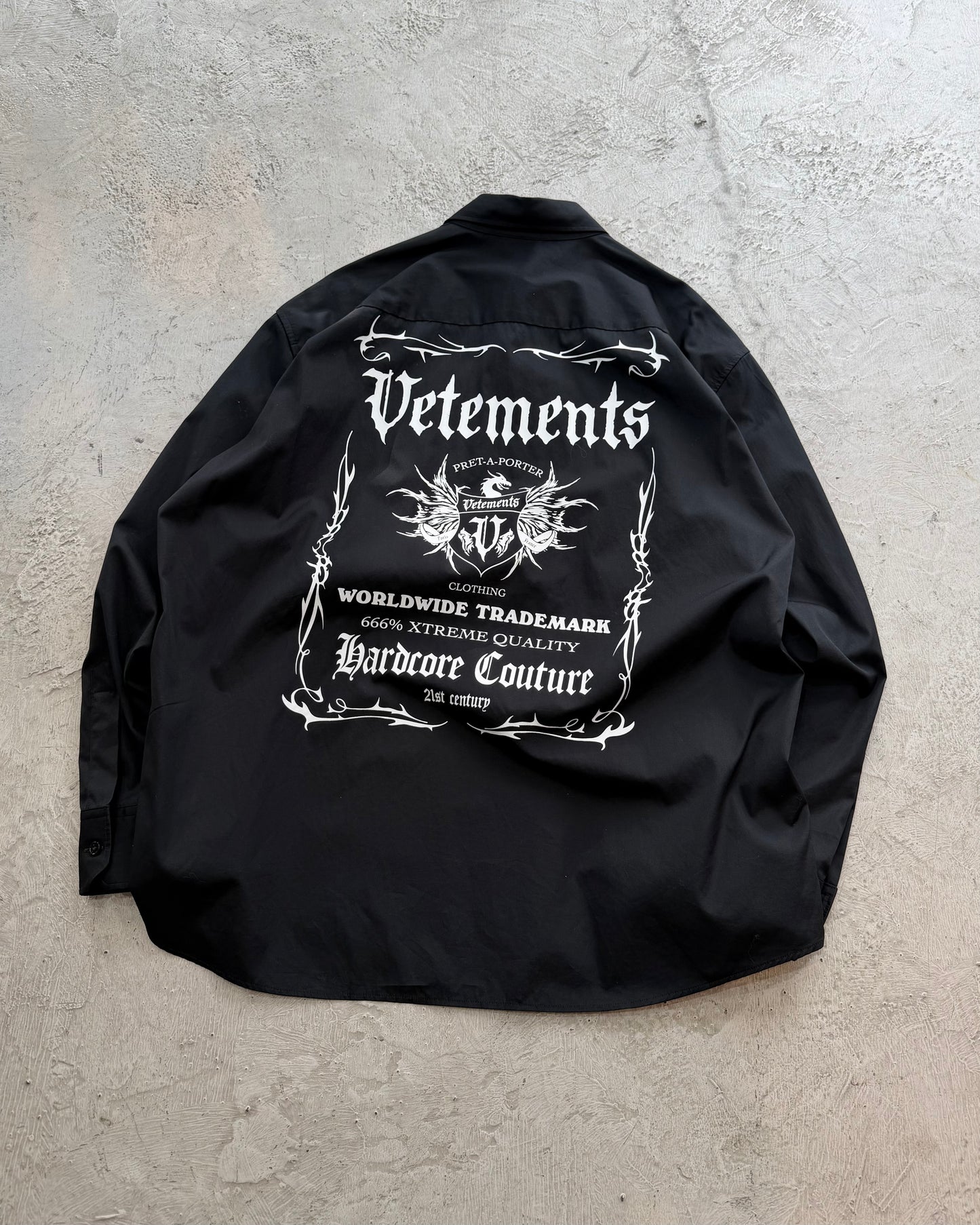 VETEMENTS Hardcore Couture Printed L/S Shirt