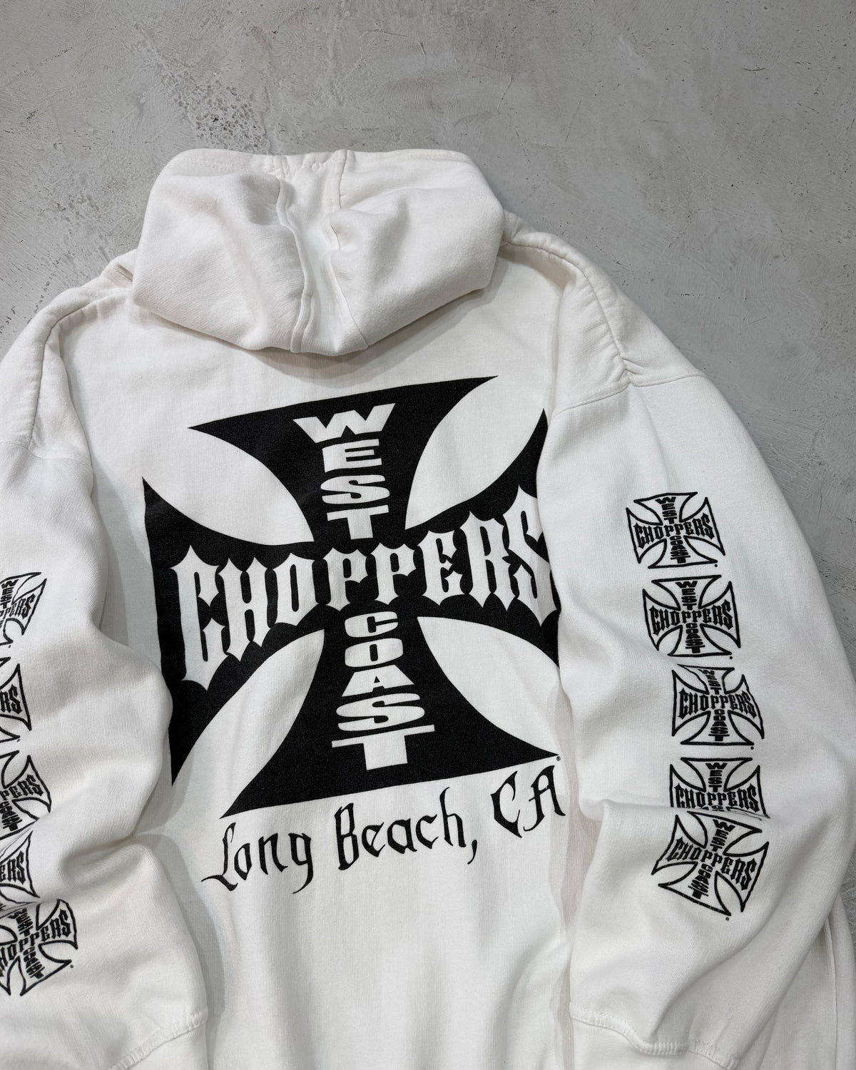 WEST COAST CHOPPERS IRON Cross Logo Hoodie