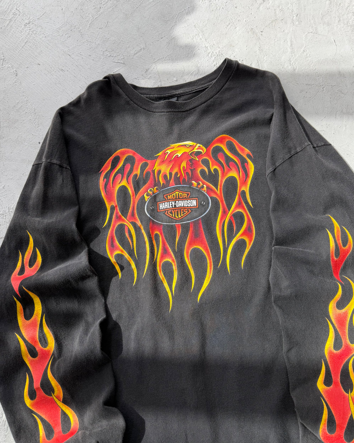 HARLEY-DAVIDSON Eagle Orange Flame L/S Tee