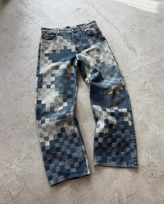LOUIS VUITTON Damier Denim Skate Pants