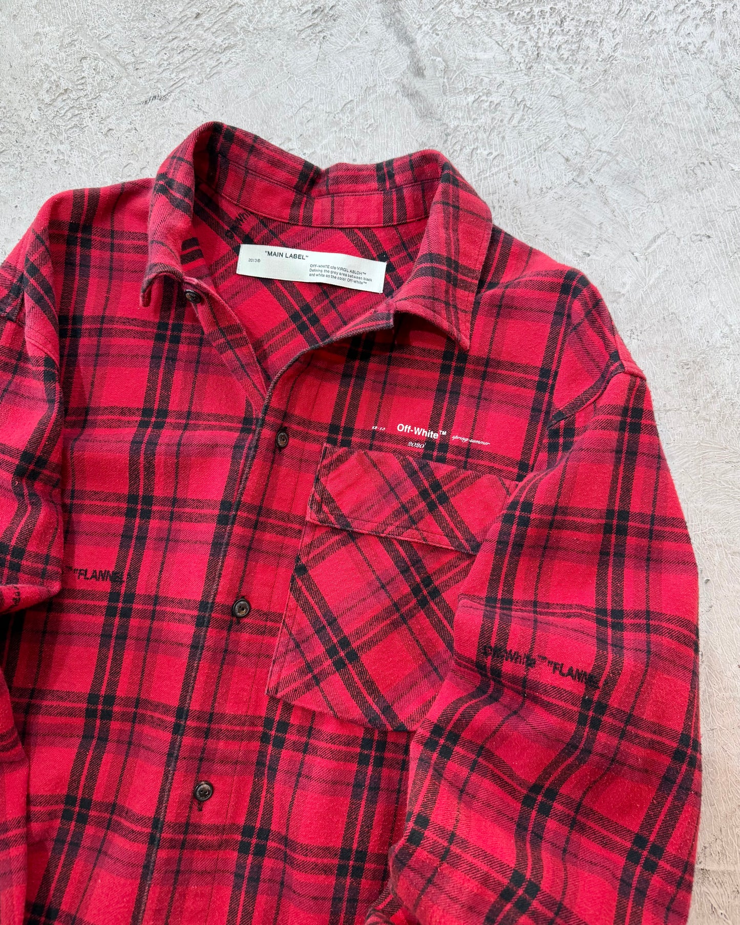 Off-White Check Arrow Flannel Shirt